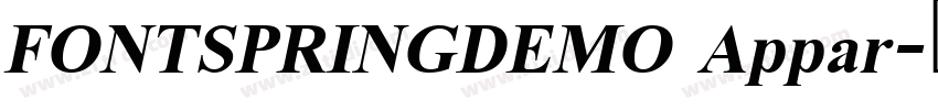 FONTSPRINGDEMO Appar字体转换